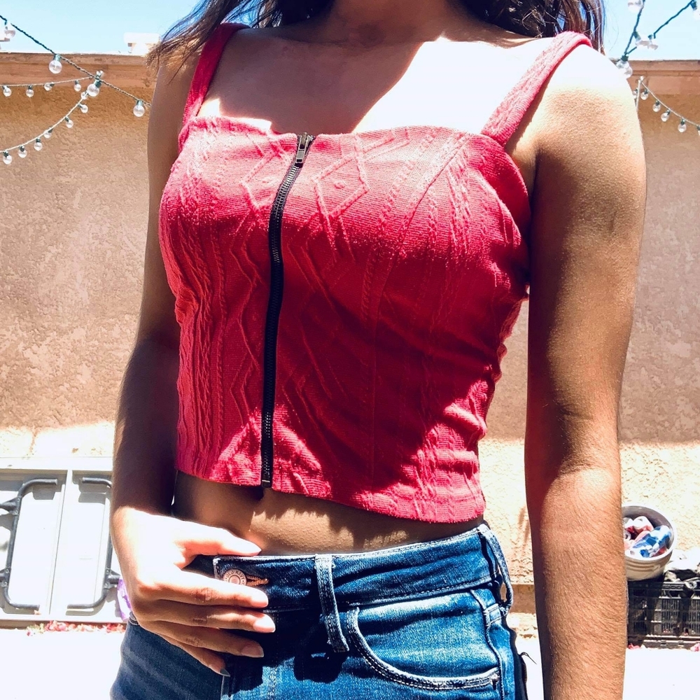 Charlotte Russe Hot Pink Crop Top